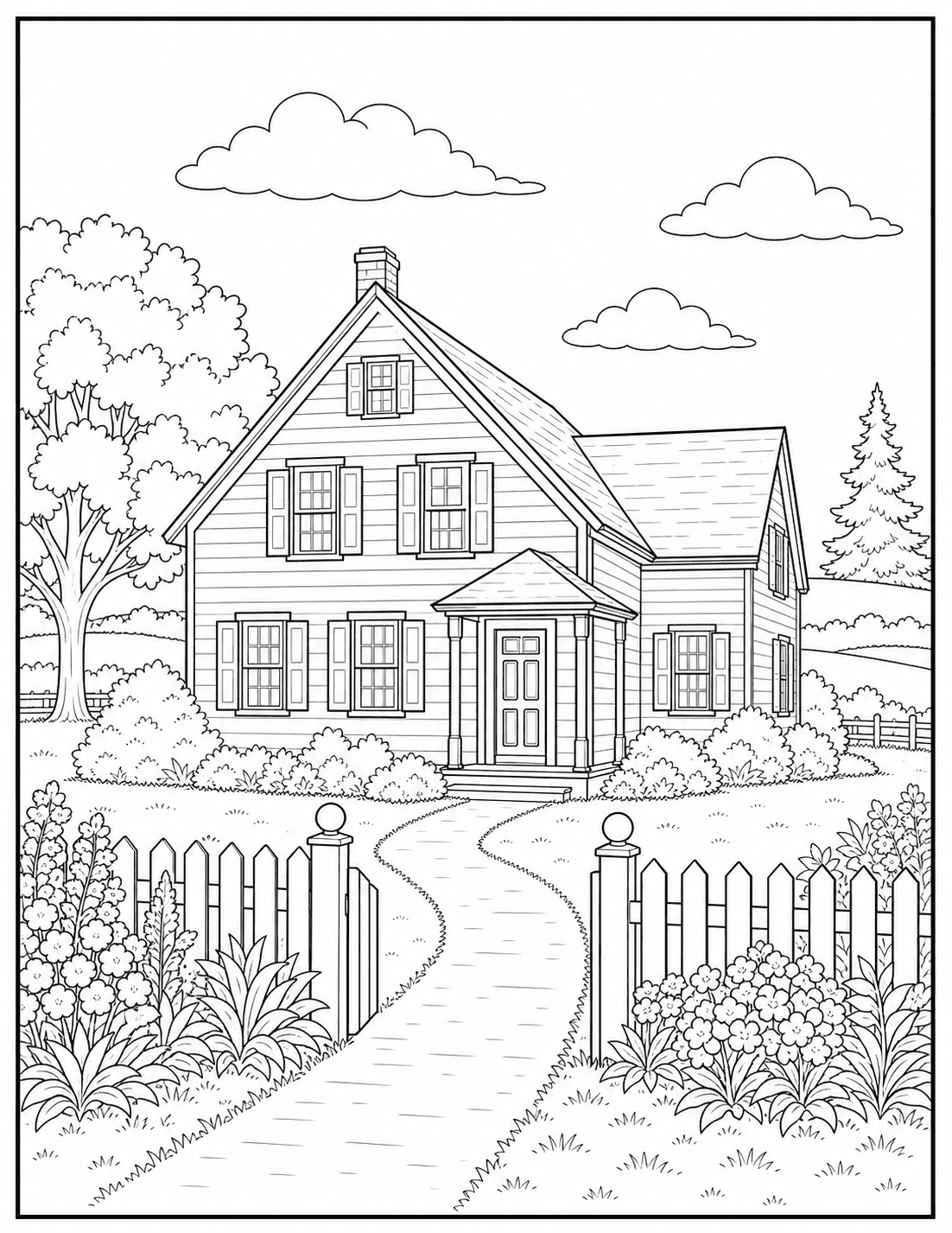 Green Gables Heritage Place coloring page drawing