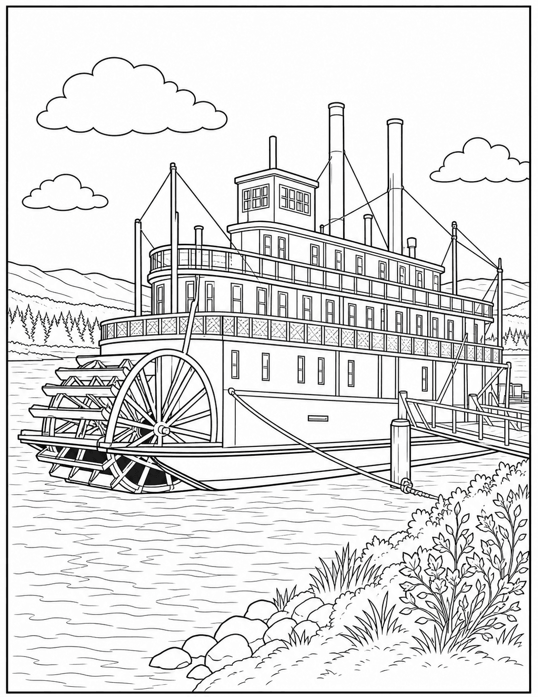 S.S. Klondike coloring page drawing